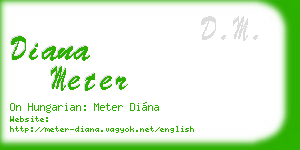 diana meter business card